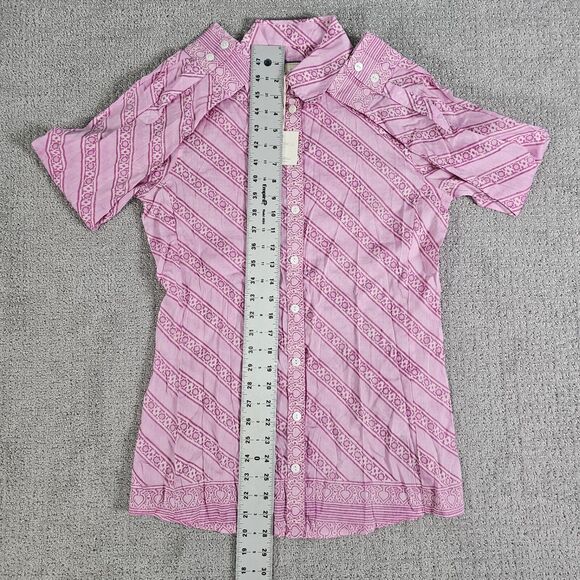 NWT Bell By Alicia Bell Button Up Shirt Silk Blend Womens Size 4 Pink - Picture 7 of 10
